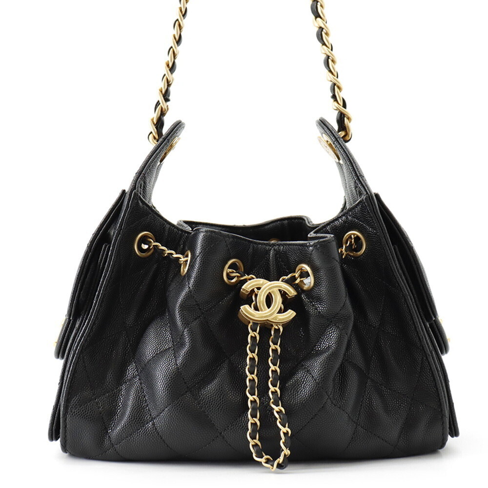 Chanel Chain Shoulder Bag CHANEL25 Mini Coco Mark Caviar Skin AS5631 CHANEL B...